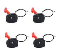 Uikdjgu 4X Universal Poignée de Commande de Levier de Commutateur et Kit de Câble D'Accélérateur de 56 Pouces pour Tondeuse à Gazon Pièces de Tondeuse à Gazon Outils de Jardin
