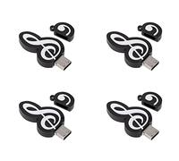 Uikdjgu 4X USB 2.0 de Memoire Mignon en Forme D'Animation Stick Notes de Musique Symbole USB 2.0 Memoire Externe Cle USB Stick de Memoire de 16GB