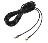 Uikdjgu 5M Câble D'Extension de Connecteur D'Antenne WiFi Mâle/Noir Rp-SMA