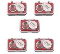 Uikdjgu 5pièces Portable 30X Puissance 21Mm Bijoutiers Loupe Oeil d'or Magasin de Loupe Loupe avec Boîte Exquise