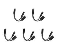 Uikdjgu 5X Adaptateur Audio de Charge de Type C à 3,5 mm 2 en 1 RéPartiteur USB C Câble Audio AUX pour SéParateur de Smartphone