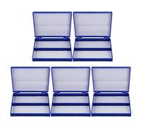 Uikdjgu 5X Bleu Royal Plastique Rectangle 100 Microslide Diapositive Microscope Boite