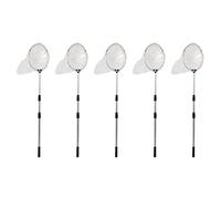 Uikdjgu 5X Filet en Nylon Fish Fish Butterfly Catching Net avec Manche Télescopique pour Adultes et Enfants, Extensible de 37 à 68 Pouces.