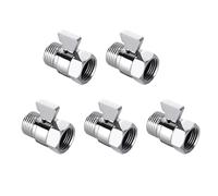 Uikdjgu 5X Vanne D'ArrêT de ContrôLe Du DéBit D'Eau, RéGulateur de Pression D'Eau RéGlable en Laiton pour Pommeau de Douche à Main et PulvéRisateur de Bidet