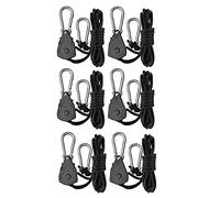 Uikdjgu 6 PièCes SéRies de Cintre de Corde à Cliquet de LumièRe de Croissance RéGlable Robuste 1/8 Pouce, Utilisé pour le Jardinage de Lampes en Croissance