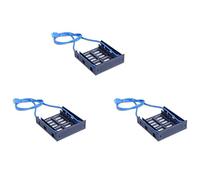 Uikdjgu 6 x Panneau USB 3.0 avec Périphérique/Disque Dur 3,5 Pouces Ou SSD/HDD 2,5 Pouces vers Disquette 5,25 vers Support de Plateau de Baie de Lecteur Optique
