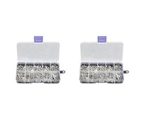 Uikdjgu 640 PièCes 10 en 1 Bornes Non IsoléEs Anneau Fourche U-Type Bornes en Laiton Kit D'Assortiment Câble Fil Connecteur Pince à Sertir