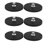 Uikdjgu 6Pcs 45KG Puissant Aimant NéOdyme Disque en Caoutchouc D88X8mm M8 Fil Chiffré Protection Voiture Caméra,Aimant pour VéHicules Hors Route Camions Bateau de Travail LumièRe