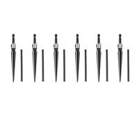 Uikdjgu 6X AléSoir Conique 3-13 mm AléSoir à Queue Hexagonale Cannelé Tenu à la Main Pont en Acier Trou de Broche Chanfrein Outil de Coupe pour le Travail Du Bois TréPan de Forage