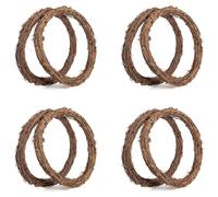 Uikdjgu 8 Pièces 14 Pouces Couronnes de Vigne Vigne Branche Couronne Rotin Couronne Guirlande pour Bricolage Noël Artisanat Ou Décors de Mariage