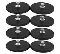 Uikdjgu 8Pcs 45KG Puissant Aimant Néodyme Disque en Caoutchouc D88X8mm M8 Fil Chiffré Protection Voiture Caméra,Aimant pour VéHicules Hors Route Camions Bateau de Travail Lumière