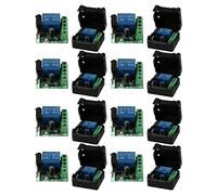 Uikdjgu 8X 12V DC 1CH 433MHz Interrupteur de Commande A Distance Sans Fil Module de Relais Recepteur Universel 433 MHz Kit de Bouton de L'Emetteur Diy