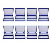 Uikdjgu 8X Bleu Royal Plastique Rectangle 100 Microslide Diapositive Microscope Boite