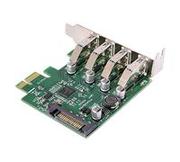 Uikdjgu Adaptateur de Carte D'Extension PCI Express à Profil Bas 4 Ports PCI-E vers USB 3.0 HUB 5Gbps SystèMes D'Exploitation USB1.1/2.0/3.0