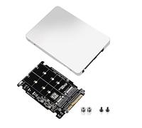 Uikdjgu Adaptateur M.2 SSD vers U.2 2In1 M.2 NVMe et -Bus NGFF SSD vers PCI-E U.2 Adaptateur SFF-8639 Convertisseur PCIe M2, avec Coque