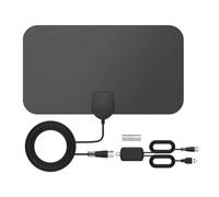 Uikdjgu Antenne TV Numérique Amplifiée D'Intérieur HDTV avec Signal Fort pour Réception TV Full HD, Portée de 80 Miles