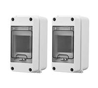 Uikdjgu BoîTier de Protection de Distribution à 3 Voies, Couvercle Transparent éTanche BoîTe de Jonction de Distribution ExtéRieure à 3 Rails DIN 2 PièCes