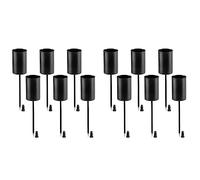 Uikdjgu Bougies, Couronne de L', Bougeoirs, Couronne de L', Bougeoir, Bougies Coniques avec Brochette, 12 Pinces Noir