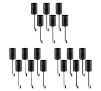 Uikdjgu Bougies, Couronne de L', Bougeoirs, Couronne de L', Bougeoir, Bougies Coniques avec Brochette, 18 Pinces Noir