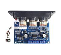 Uikdjgu Carte Amplificateur de Puissance NuméRique 2.1 Canaux + Câble Audio AUX 2X25W + 50W BT5.0 Subwoofer Classe D Carte Amplificateur DC12-20V