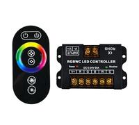 Uikdjgu Contrôleur de Bande LED RGBWC Haute Puissance avec Télécommande Variateur, Coque en Fer, Lampe Sans Fil