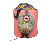 Uikdjgu Distributeur de Support de Fil de Trou D'Illustration de Bol de Fil de Chat, Panier à Tricoter au Crochet pour la Chambre de Bureau C