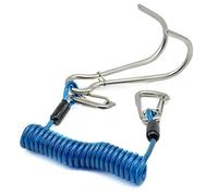 Uikdjgu Double Head Dive Reef Rafting Crochet Spirale Ressort Cordon Crochet Plongée Sécurité Accessoire Bleu