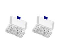 Uikdjgu Ensemble de 1000 Joints de Rondelle Plate en Nylon Blanc M2 M2.5 M3M4M5 M6 M8 M10 Kit D'Assortiment de Joints Toriques D'étanchéité en Plastique Fixation