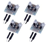 Uikdjgu Ensemble de 4 PièCes Kit de Bricolage Flash LED 5Mm Kit de DéMarrage éLectronique Kit de Formation d'apprentissage des CompéTences de Soudage de Circuit PCB