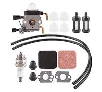 Uikdjgu FS85 FS80 Carburateur pour FS75 FS80R FS85R FS85R FS85RX DéBroussailleuse Weedeater C1Q-S97 W/Kit de RéCupéRation de Carburant Filtre à Air