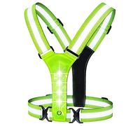 Uikdjgu Gilet de Course RéFléChissant à LED, éQuipement de SéCurité de Course éLastique RéGlable Gilet à LED Parfait pour la Course, la Marche, Le Cyclisme