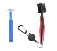 Uikdjgu Golf Groove Outil de Taille-Crayon Taille-Rainure et Brosse de Golf RéTractable pour Les Golfeurs des Kits Pratiques et Propres pour Toutes Les Fers de Golf Bleu et Rouge