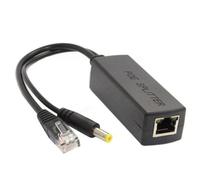 Uikdjgu Mini Répartiteur PoE Gigabit 10/100 Mbps Répartiteur POE Sortie CC 12 V Alimentation sur Ethernet IEEE 802.3af pour IP Came Noir