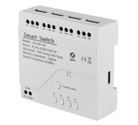 Uikdjgu Module de Commutation Intelligent Tuya ZigBee à 4 Canaux, Relais Sans Fil, Commande Vocale, Blanc, 1 Pièce