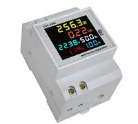 Uikdjgu Moniteur Ca Rail Din 6IN1 250-450V 100A Facteur de Puissance de Courant de Tension Actif KWH Compteur de FréQuence D'éNergie éLectrique VOLT AMP