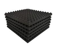 Uikdjgu Paquet de 12 Panneaux de Traitement de Rembourrage en Mousse Insonorisée en Forme de Pyramide pour L'Isolation des Basses Écho