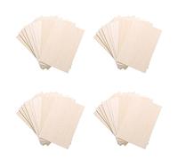 Uikdjgu Paquet de 40 Feuilles de Bois Brut, Planches Fines en Bois Lamellé-Collé pour Maisons, Avions, Bateaux, Loisirs Créatifs et Décorations DIY