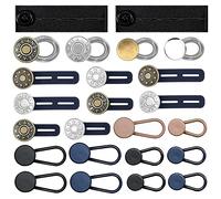 Uikdjgu Rallonges de Boutons pour Jeans, 6 Tailles de Pantalons, Extension de Ceinture à Boutons, Taille éLastique RéGlable Flexible pour Femmes