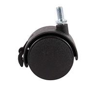 Uikdjgu Roulette Pivotante pour Meubles, Tige de Vis de 8 Mm, Roue de 2 Pouces de DiamèTre, Noir