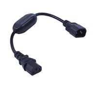 Uikdjgu Special PDU Câble De Cordon d'alimentation, Iec 320 C14 À C13 avec Interrupteur Marche/Arrêt 30Cm Noir