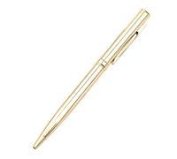 Uikdjgu Stylo à Bille en MéTal Stylo à Bille Rotative en Acier Inoxydable pour Bureau D'éCole Point D'éCriture 1.0Mm (Doré)