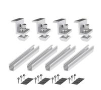 Uikdjgu Support de de Panneau Solaire Rail de Panneau Photovoltaïque Module de Fixation de de Panneau Solaire avec Milieu pour Toit Trapézoïdal 35 mm Installation Facile