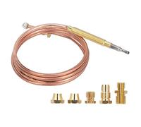 Uikdjgu Thermocouple Universel pour CuisinièRe à Gaz avec 5 PièCes SéRies éCrous Adaptateur de Thermocouple de Remplacement pour BrûLeur à Gaz de Chauffage