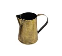 Uikdjgu Vase en Métal Pichet Décoratif Shabby Porte-Fleurs Vase en Métal avec Poignée pour Pot de Fleurs de Jardin Domestique Bronze