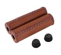 Uikdjgu Vintage Leder Fahrrad Paar Lenker Griffe Grips Trekking Lenkstangen Couverture Schütz Farbe: