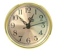 UIKGVX Horloge ronde avec affichage chiffres romains/arabes, bordure plaquée or argent pour tablette et décoration murale horloge de bureau