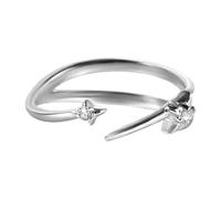 uikios Bague unique à quatre branches en forme d'étoile réglable pour s'adapter aux besoins des coutumes, accessoire de mode fabriqué à partir de cuivre pour femme, One Size, Comme décrit, Comme