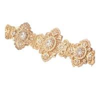 uikios Blingbling Ceinture de taille élégante sculptée florale Chaîne de taille Chaîne de ventre Chaîne de ventre pour mariage Chaîne de taille, 106cm, Métal