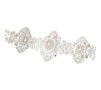 uikios Blingbling Ceinture de taille élégante sculptée florale Chaîne de taille Chaîne de ventre Chaîne de ventre pour mariage Chaîne de taille, 106cm, Métal