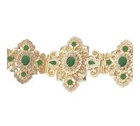 uikios Blingbling Ceinture de taille élégante sculptée florale Chaîne de taille Chaîne de ventre Chaîne de ventre pour mariage Chaîne de taille, 106cm, Métal